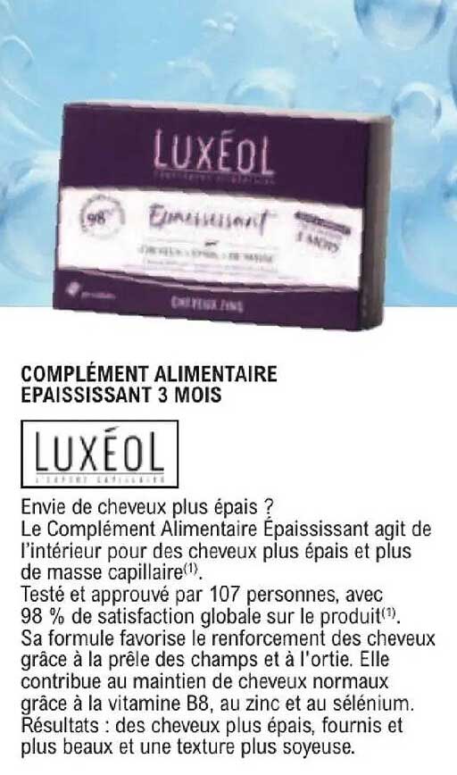 COMPLÉMENT ALIMENTAIRE EPAISSISSANT 3 MOIS