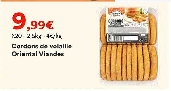Cordons de volaille Oriental Viandes