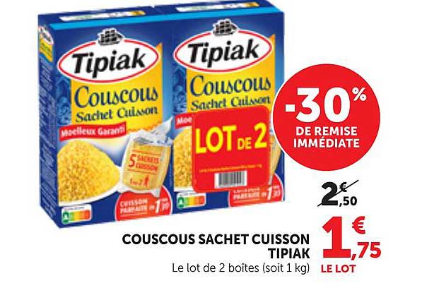 COUSCOUS SACHET CUISSON TIPIAK