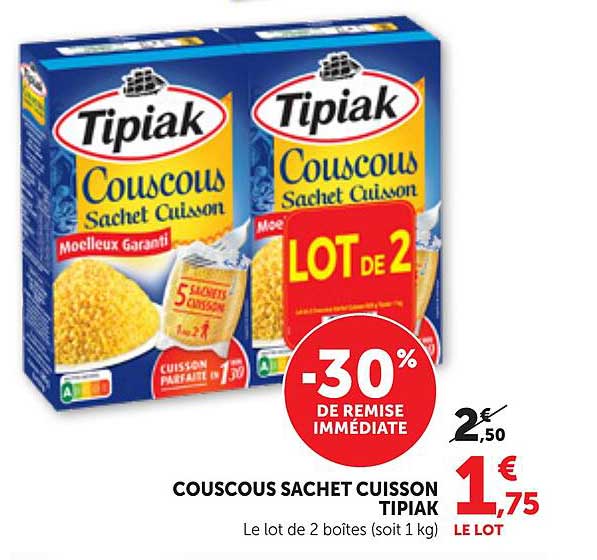 COUSCOUS SACHET CUISSON TIPIAK