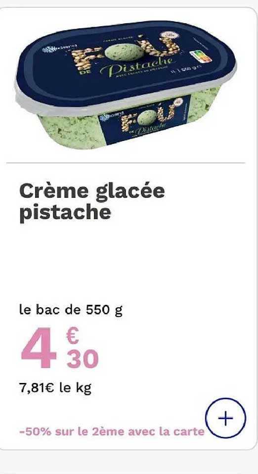 Crème glacée pistache