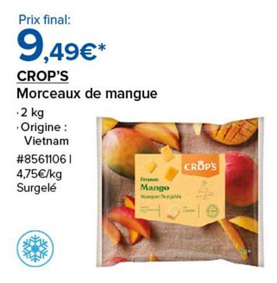 CROP'S Morceaux de mangue