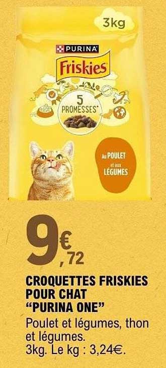 CROQUETTES FRISKIES POUR CHAT “PURINA ONE”
