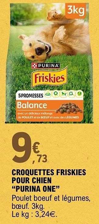 CROQUETTES FRISKIES POUR CHIEN “PURINA ONE”