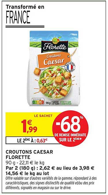 CROUTONS CAESAR FLORETTE