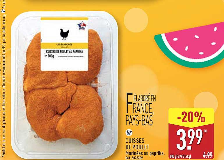 CUISSES DE POULET Marinées au paprika