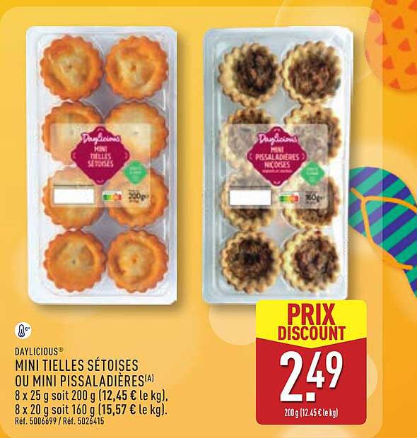 DAYLICIOUS® MINI TIELLES SÉTOISES OU MINI PISSALADIÈRES(A)
