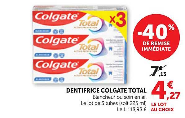 DENTIFRICE COLGATE TOTAL