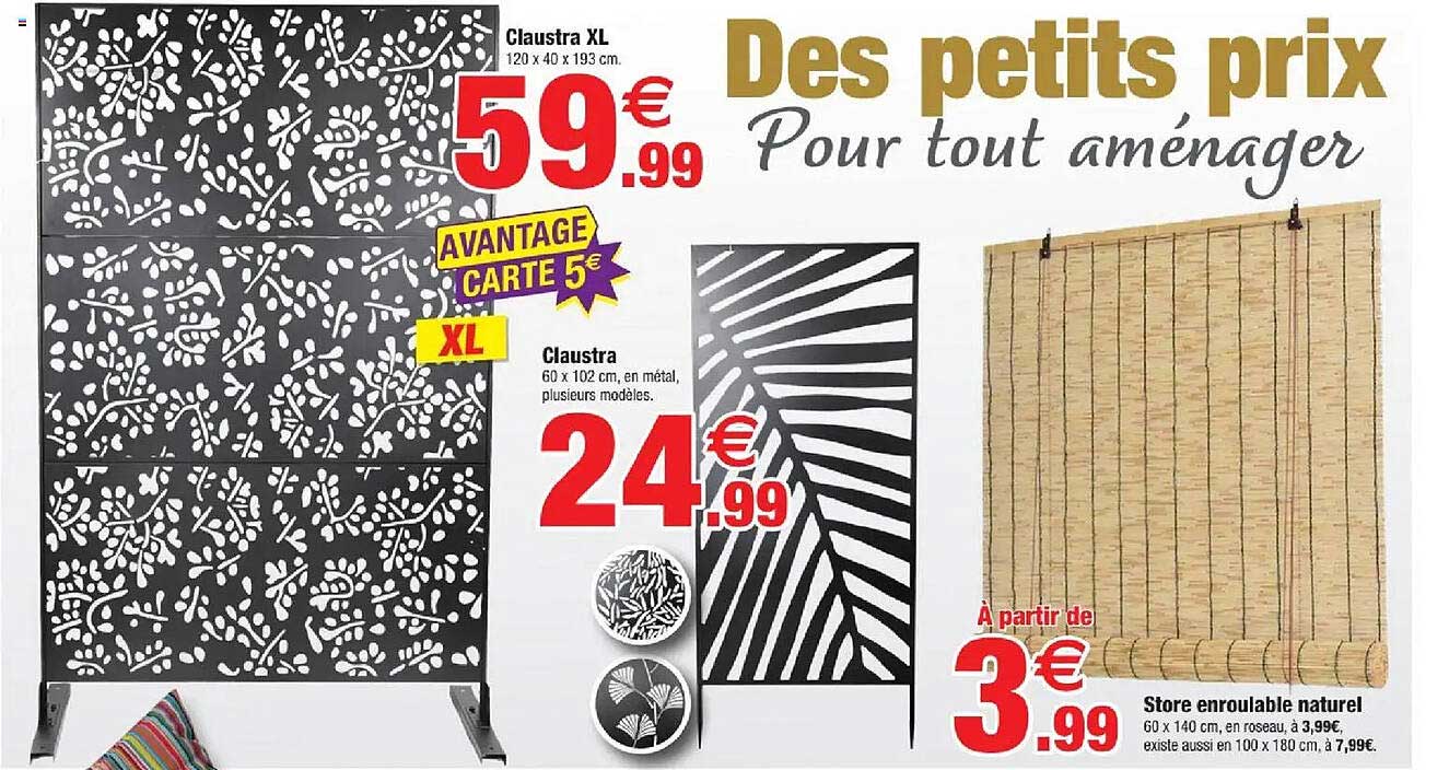 Des petits prix Pour tout aménager