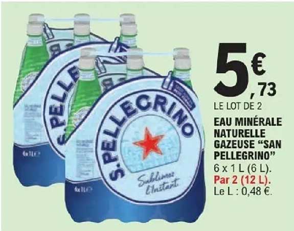 EAU MINÉRALE NATURELLE GAZEUSE "SAN PELLEGRINO"