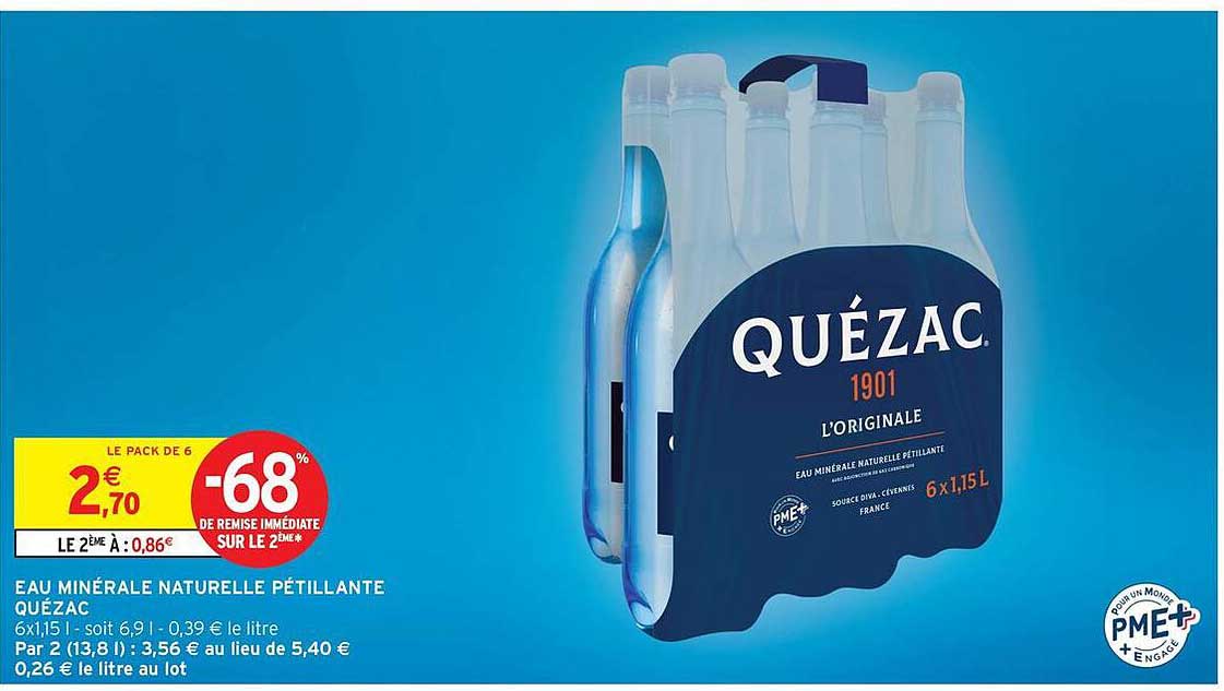 EAU MINÉRALE NATURELLE PÉTILLANTE QUÉZAC