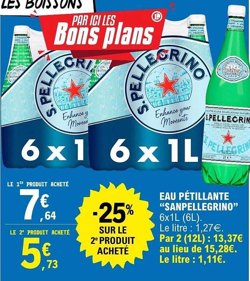 EAU PÉTILLANTE "SANPELLEGRINO" 6x1L (6L)