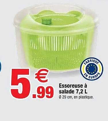 Essoreuse à salade 7,2 L
