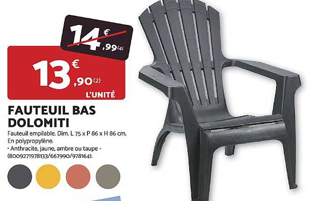 FAUTEUIL BAS DOLOMITI
