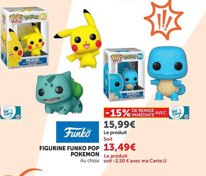 FIGURINE FUNKO POP POKEMON Au choix