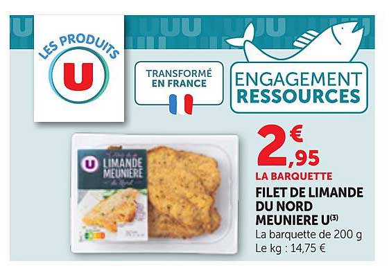 FILET DE LIMANDE DU NORD MEUNIERE U