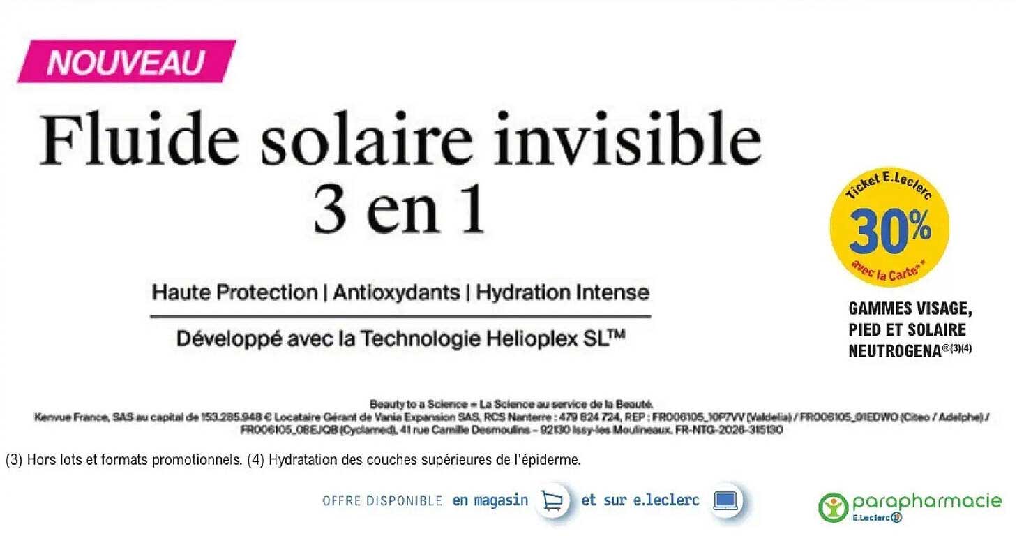 Fluide solaire invisible 3 en 1