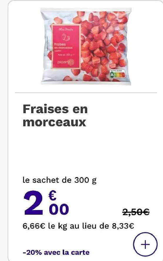 Fraises en morceaux