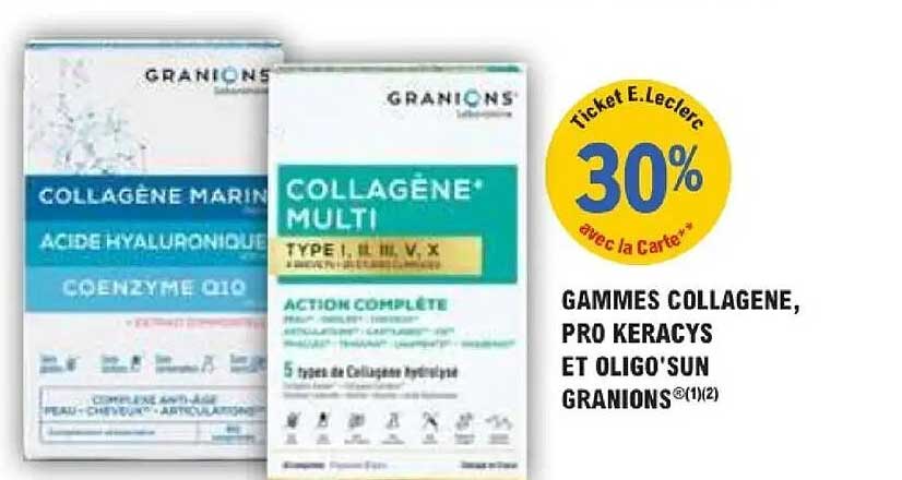 GAMMES COLLAGENE, PRO KERACYS ET OLIGO'SUN GRANIONS®