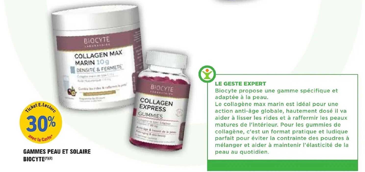 GAMMES PEAU ET SOLAIRE BIOCYTE(1)(2)