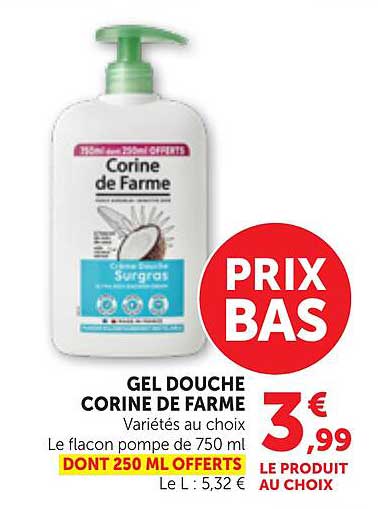 GEL DOUCHE CORINE DE FARME