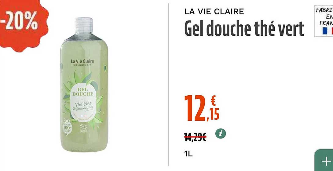 Gel douche thé vert