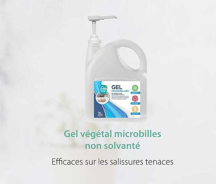 Gel végétal microbilles non solvanté