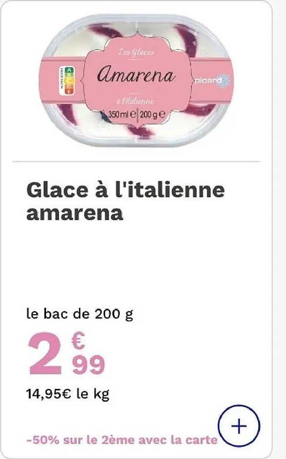 Glace à l'italienne amarena