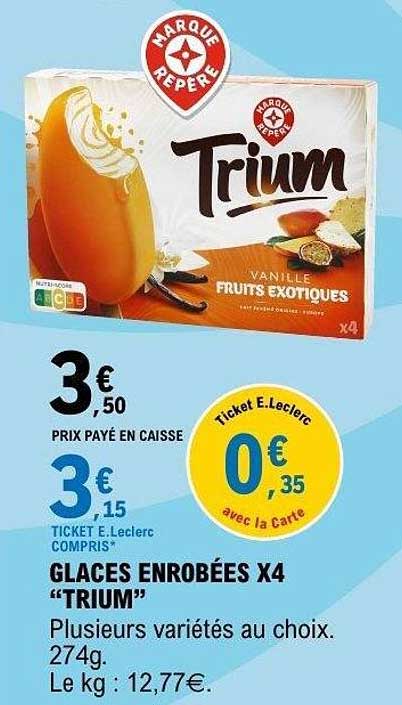 GLACES ENROBÉES X4 “TRIUM”