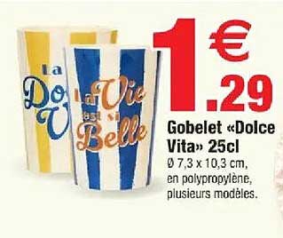 Gobelet «Dolce Vita» 25cl