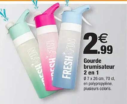 Gourde brumisateur 2 en 1