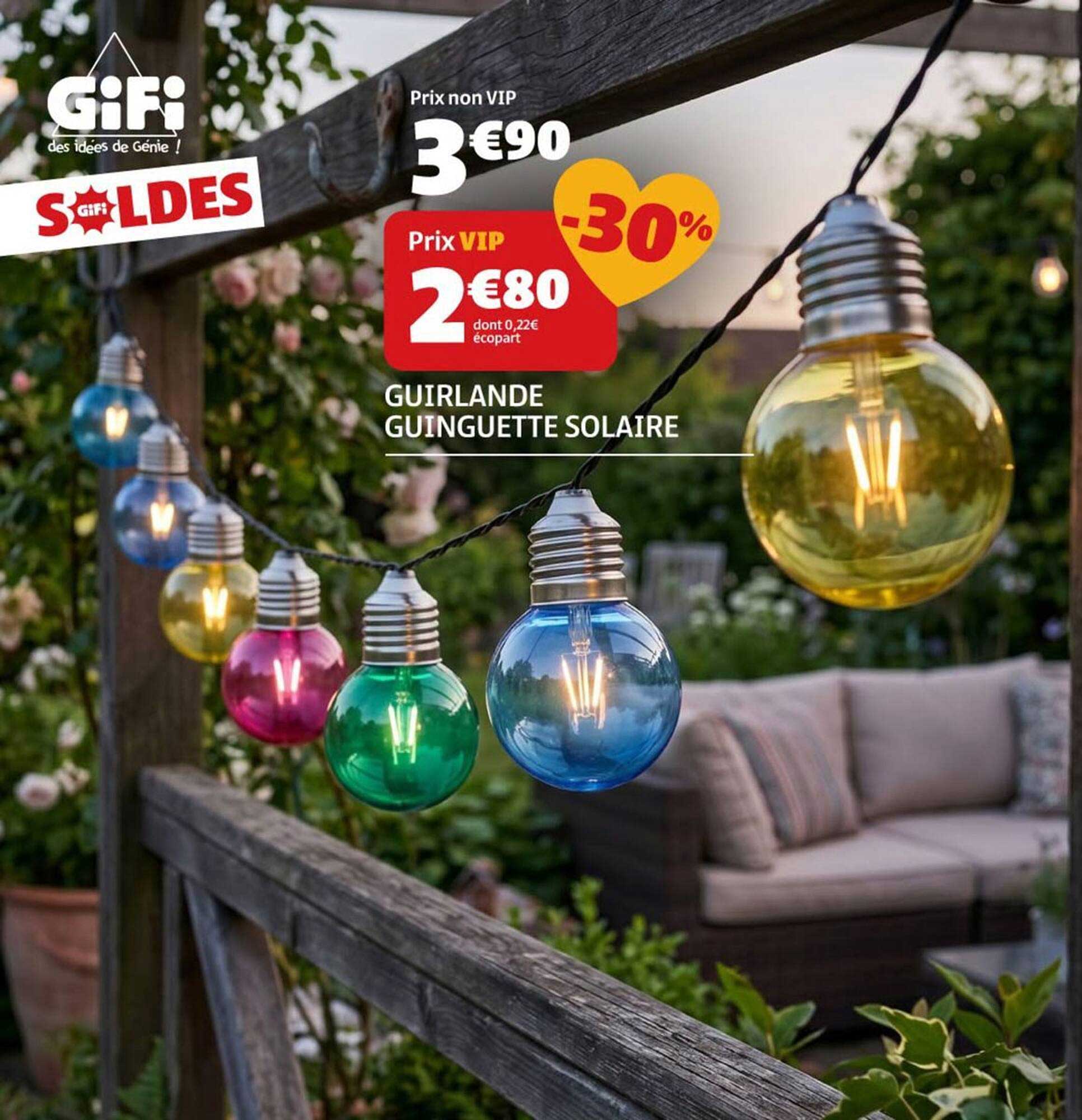 GUIRLANDE GUINGUETTE SOLAIRE