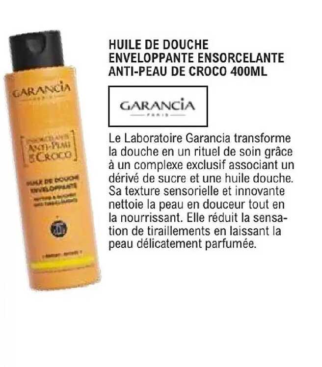 HUILE DE DOUCHE ENVELOPPANTE ENSORCELANTE ANTI-PEAU DE CROCO 400ML
