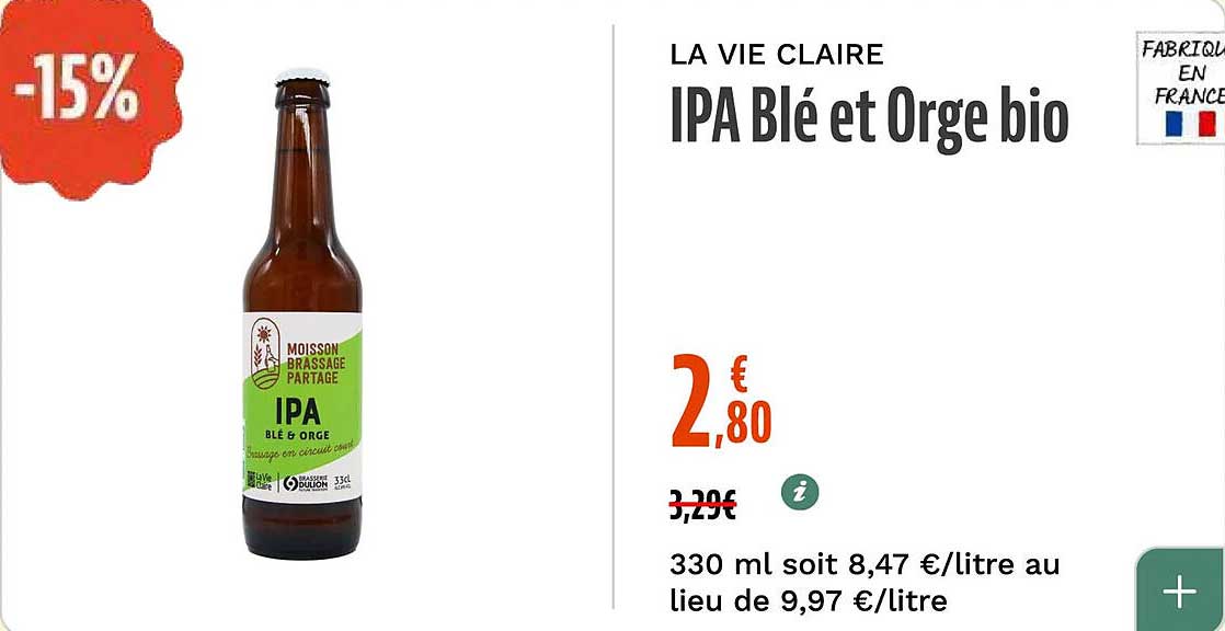 IPA Blé et Orge bio