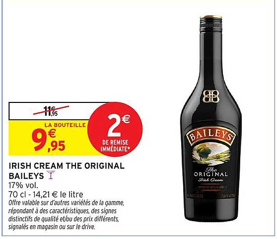 IRISH CREAM THE ORIGINAL BAILEYS