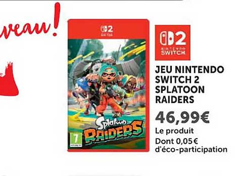 JEU NINTENDO SWITCH 2 SPLATOON RAIDERS