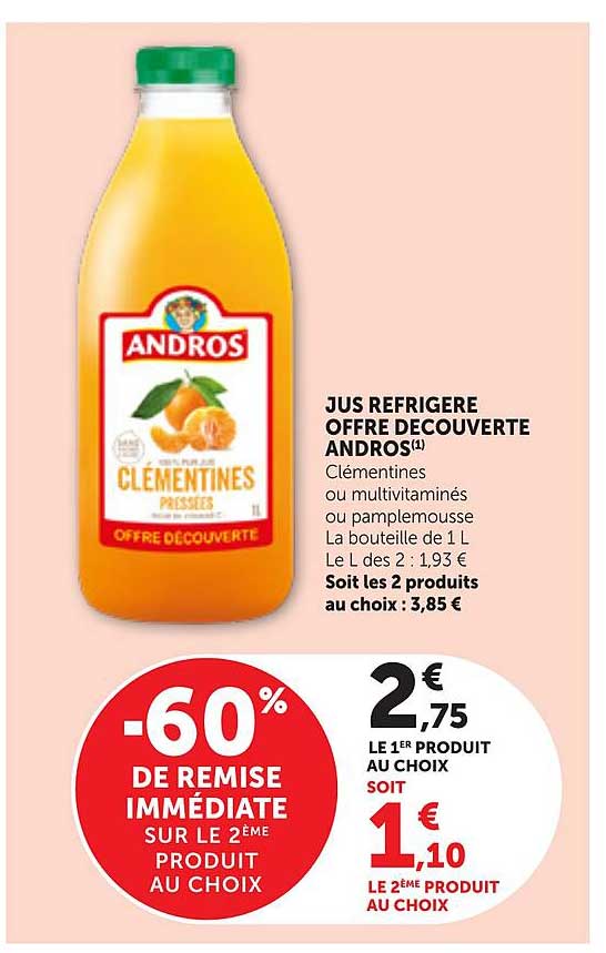 JUS REFRIGERE OFFRE DECOUVERTE ANDROS