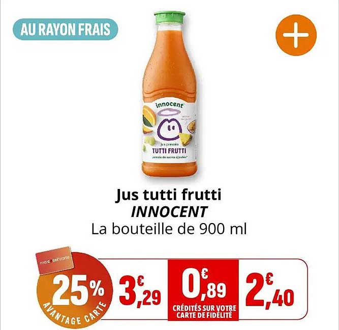 Jus tutti frutti INNOCENT La bouteille de 900 ml