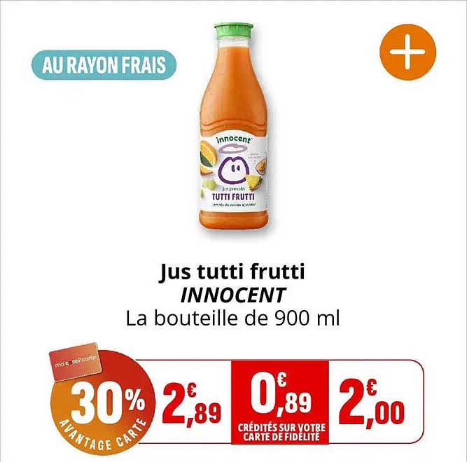 Jus tutti frutti INNOCENT La bouteille de 900 ml