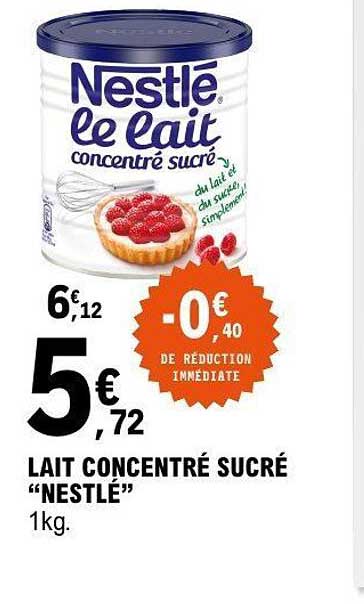 LAIT CONCENTRÉ SUCRÉ “NESTLÉ” 1kg.