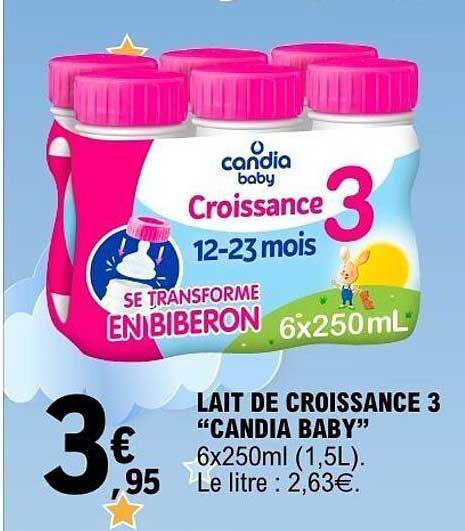Lait de croissance 3 “Candia Baby” 6x250ml (1,5L)