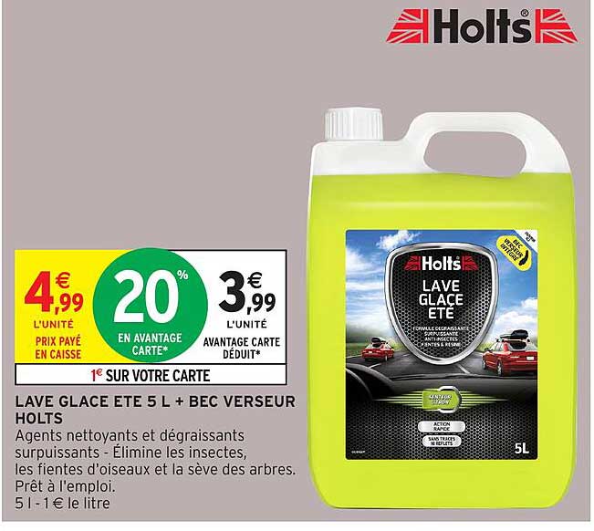 LAVE GLACE ETE 5 L + BEC VERSEUR HOLTS
