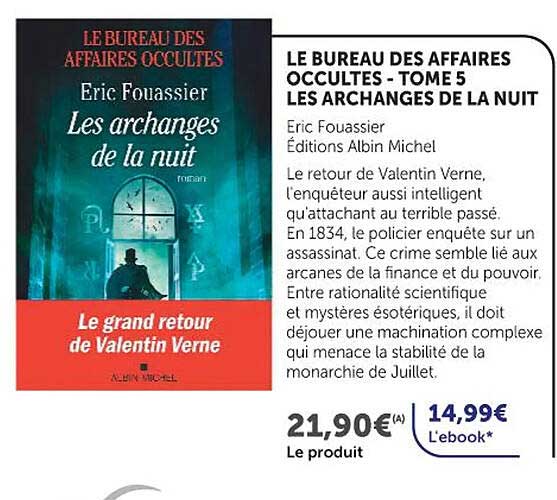 LE BUREAU DES AFFAIRES OCCULTES - TOME 5 LES ARCHANGES DE LA NUIT