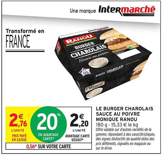 LE BURGER CHAROLAIS SAUCE AU POIVRE MONIQUE RANOU