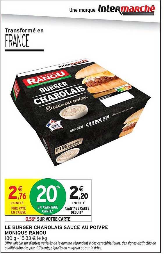 LE BURGER CHAROLAIS SAUCE AU POIVRE MONIQUE RANOU