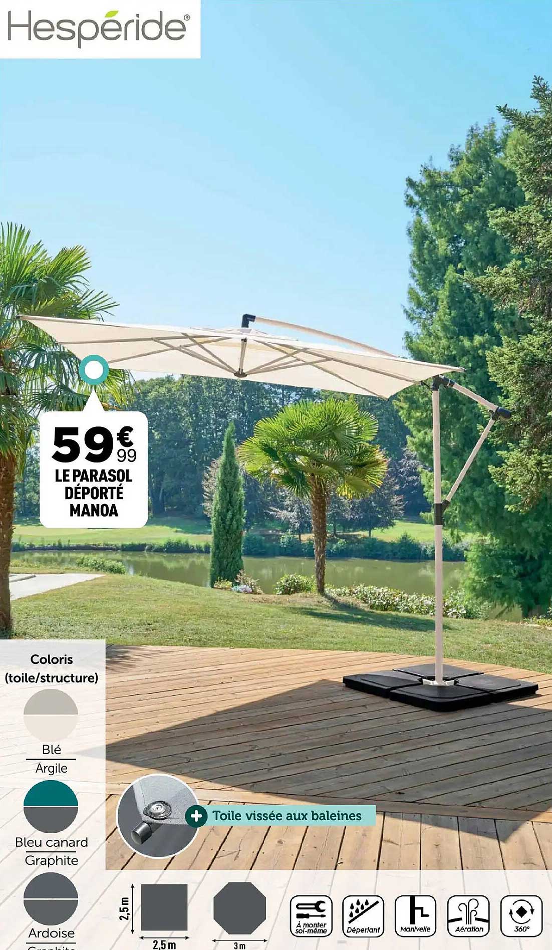 LE PARASOL DÉPORTÉ MANOA