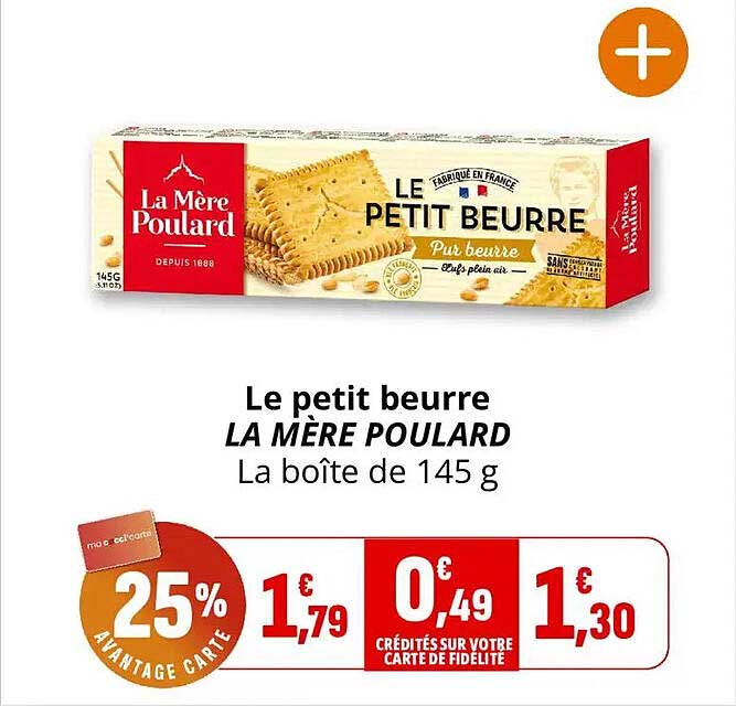 Le petit beurre LA MÈRE POULARD La boîte de 145 g