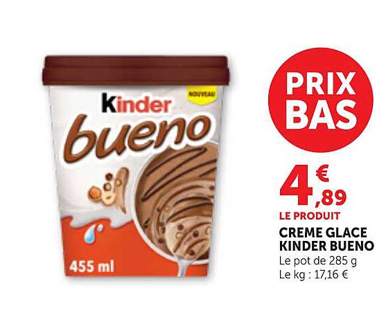 LE PRODUIT CREME GLACE KINDER BUENO