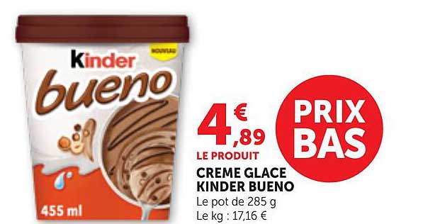 LE PRODUIT CREME GLACE KINDER BUENO