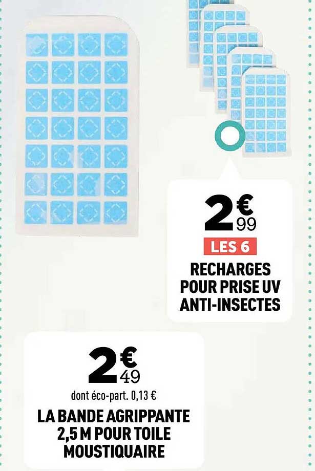 LES 6 RECHARGES POUR PRISE UV ANTI-INSECTES